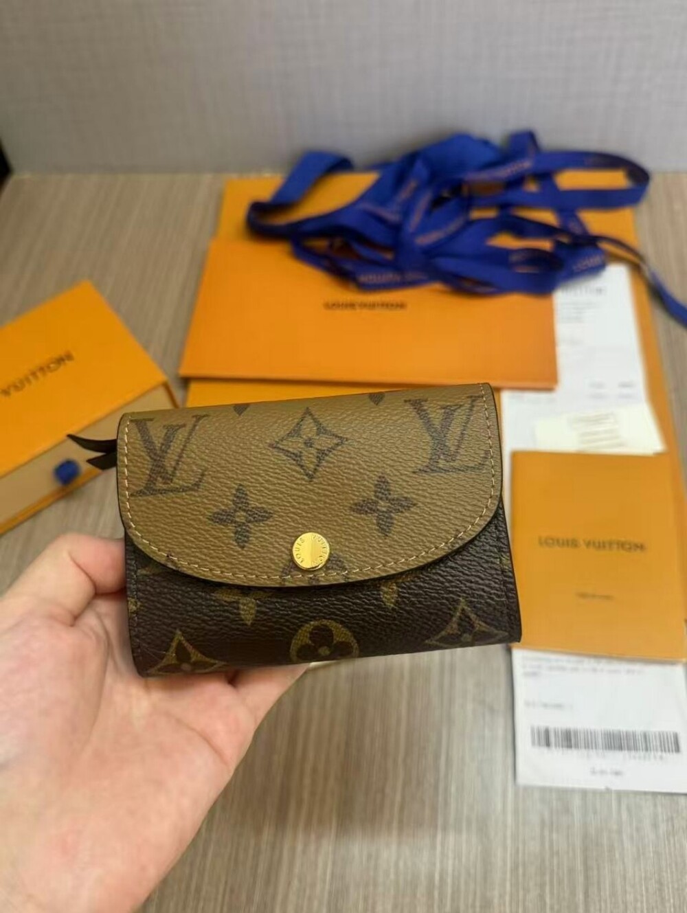 Louis Vuitton Brown Monogram Leather Compact Wallet